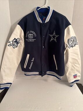 New Ultra Game Official License NFL Dallas Cowboys Bomber Jacket Adult Size M